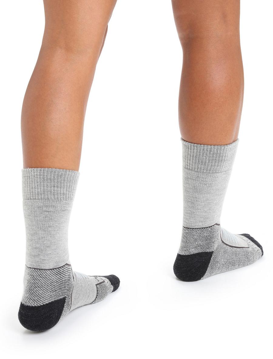 Blizzard Heather Icebreaker Merino Hike+ Heavy Crew Women's Socks | AU 1449VRWD